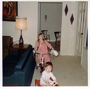 Playing with birthday gifts, 1971
